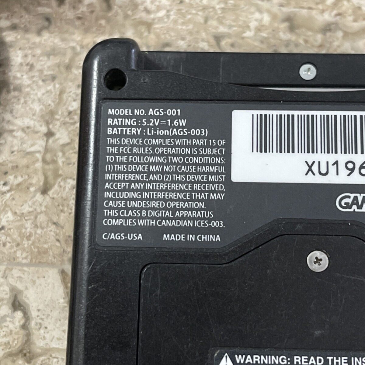 Nintendo Game Boy Advance SP AGS-001 Onyx Black w/ Charger Tested - Image 5