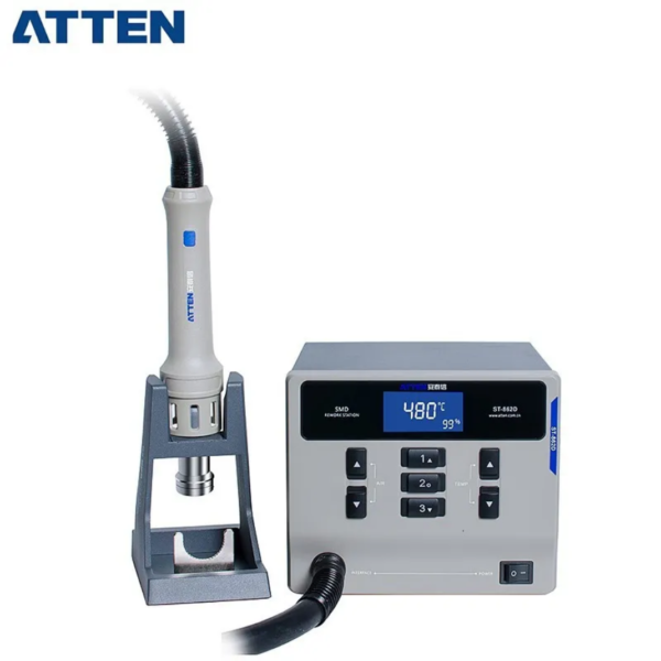 ATTEN ST-862D Lead-free Hot Air Gun Soldering Station, 1000W 110V Hot Air Rework Station with Intelligent Digital Display (110V)