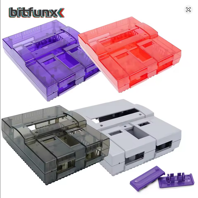 Screenshot 2025-12-15 at 22-42-57 Bitfunx SNES Replacement Shell Transparent Case for Nintendo SNES SFC US Version Retro Gaming Consoles Translucent Black - AliExpress 44 Bitfunx Transparent SNES Replacement Shell – US SFC Retro Console Case - Image 1